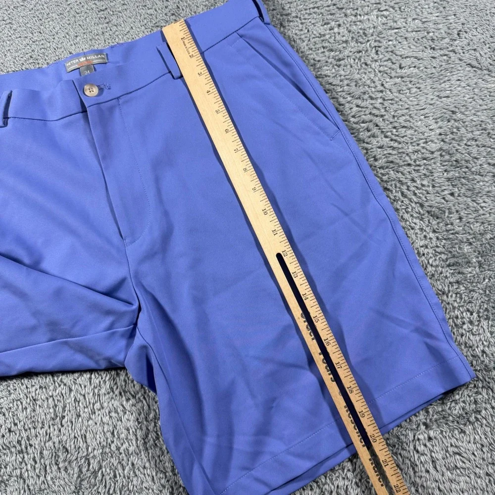 Peter Millar Performance Salem Golf Shorts Mens 34 Blue Wicking  MS15EB82